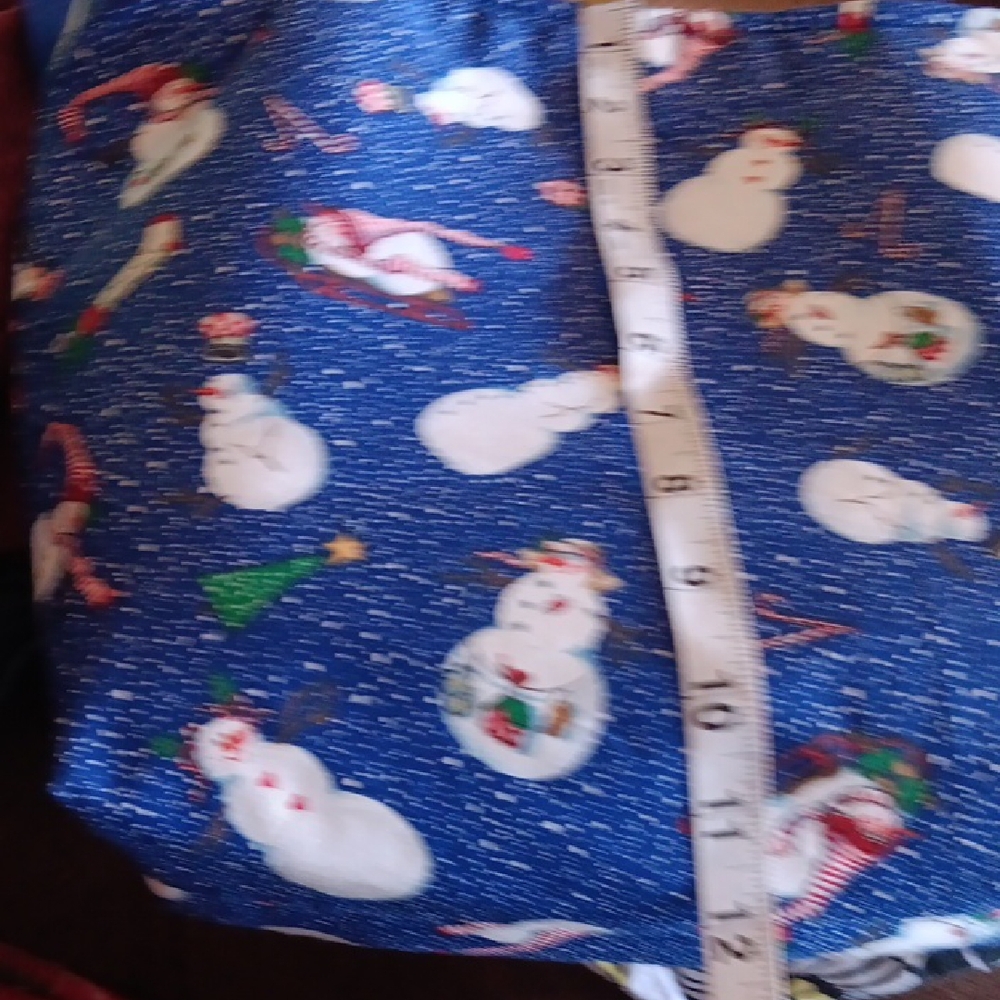 Festive Blue and White Winter Tote Bag - Picture 6 of 9